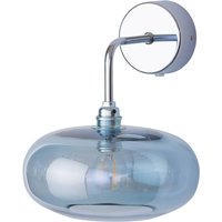 EBB & FLOW Horizon wall light, blue, glass, Ø 21 cm