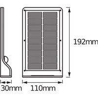 OSRAM LED solar outdoor wall light DOORLED, silver sensor IP44