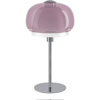 Tischleuchte Belomontejo, pink-transparent, Glas, E27