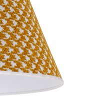 Duolla Sofia lampshade, 25 cm, yellow houndstooth pattern