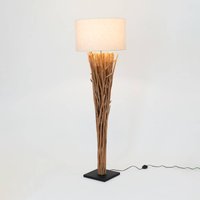 Holländer Palmaria floor lamp, wood-coloured/beige, height 177 cm, wood