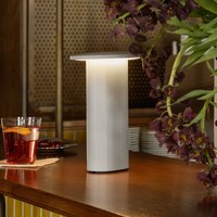 Fritz Hansen Solae LED rechargeable table lamp, grey, aluminium, IP44