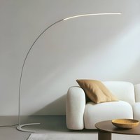Lindby LED floor lamp Danua, silver, metal, height 200cm