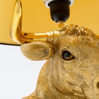 KARE bordslampa Boxer Bull, svart/guld, 53 cm, E27