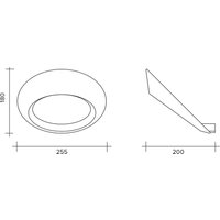 URBAN by Sforzin LED-vägglampa Olo, antracit, metall, 25,5 cm bred