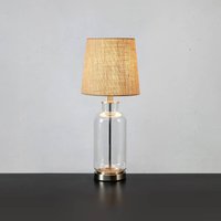 Bordlampe Costero, transparent/natur, 61,5 cm
