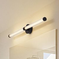 Lucande LED-vägglampa Melisa, svart, 90 cm, CCT, IP44