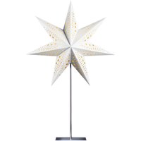 STERNTALER Étoile en papier, blanche, 7 branches, Ø 45 cm, hauteur 70 cm
