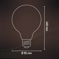 Calex E27 G95 LED 4.5 W LED filament gold 821 dim