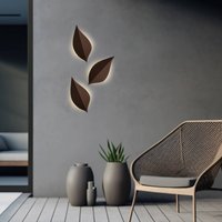 Viokef Amalfi LED outdoor wall lamp, rust brown, height 28 cm, metal