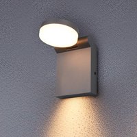 Trio Lighting LED outdoor wall light Adour, anthracite, tiltable, CCT, IP44