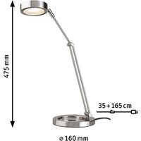 Paulmann Zed LED-skrivbordslampa järn borstat