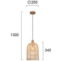 Viokef Bell hanging light made of wood