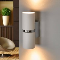 EGLO LED-vägglampa Passa, 2 lampor, rund, vit