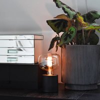 Calex bordslampa i cylinderform, svart