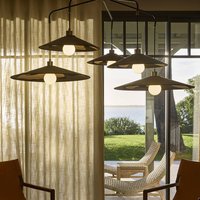 MARKET SET Sonia Laudet hanging light, khaki, 5-bulb, E27