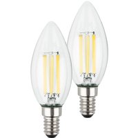 Briloner LED bulb Candle E14 4W clear 3000K 840 lm EEC A 2er