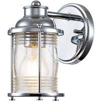 Wandleuchte Ashland Bay, chrom, 1-flg., 21 cm IP44