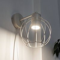 HELAM STARLIGHT vägglampa, gräddvit 1 lampa Ø 18 cm metallkontakt