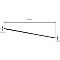 Lindby track system Lumaro, black, aluminium, length 103 cm