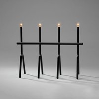 Konstsmide Christmas LED-ljusstake svart 4 lampor höjd 39 cm