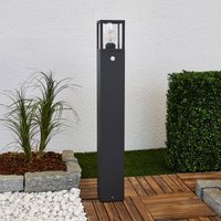 Lucande Klemens path light, 90 cm, sensor, anthracite, E27