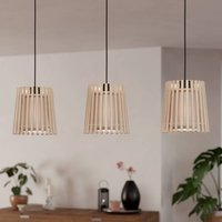 EGLO Fattoria pendant light, double lampshades, 3-bulb