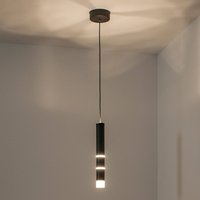 PURE Vega LED hanging light, one cylinder, black
