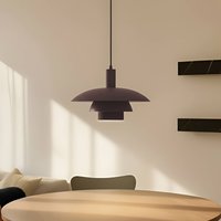 Lindby Hänglampa Elorri, brun, metall, Ø 38 cm