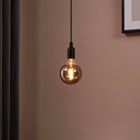 EGLO LED-lampa E27 G125 4W glödtråd svart-transparent