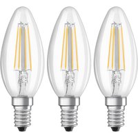 OSRAM Candle LED bulb E14 4 W filament 2,700 K set of 3