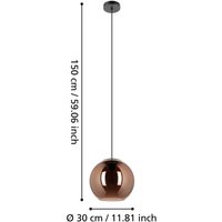 EGLO Stars of Light Cordoba pendant light, 1-bulb, copper-coloured
