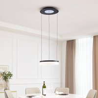 Lucande Smart LED pendant light Squillo black Tuya RGBW CCT