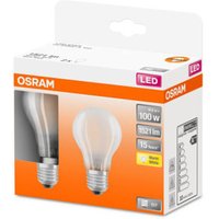 OSRAM Classic A LED bulb E27 11W 2700K matt 2-pack
