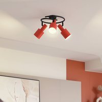 Lindby downlight Ovelia, orange/black, 3-bulb, E27