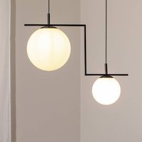 ALDEX Zac pendant light, 2-bulb, black