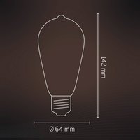 Calex E27 ST64 3,5W LED-filament guld 821 dimbar