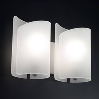 Selène Wall light Papiro, 2-bulb, satinised