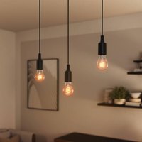 OSRAM VINTAGE 1906 BELL hanging light, black plastic, Ø 9 cm