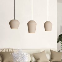 EGLO Cambaito pendant light, three-bulb, sand-coloured