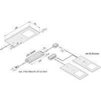 Hera Eco-Pad F LED under-cabinet lamp 2-set 4000K black