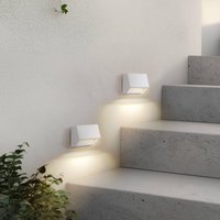 Lindby LED-utomhusvägglampa Appeso, bredd 10 cm, set om 2