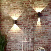 Deko-Light LED-utomhusvägglampa Arcturus, bredd 8 cm, grafit 2 lampor IP54