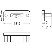 BRUMBERG One end cap set, flat