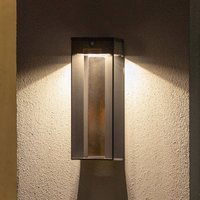 Solarna lampa ścienna LED Blade czujnik, szara