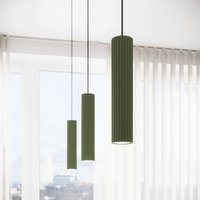 SOLLUX LIGHTING ALORA pendant light, olive green, Ø 8 cm, metal, GU10