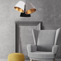 Maco Design Zsofia pendant light, 3-bulb, white/grey/black/gold