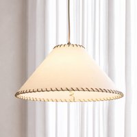 Nola Whitt hængelampe, hvid, papir, Ø 39 cm, E27
