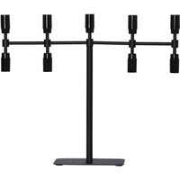 Kerzenleuchter Twice, schwarz, neunflammig, 42 cm
