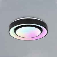 Globo LED-taklampa Sully RGBW fjärrkontroll svart